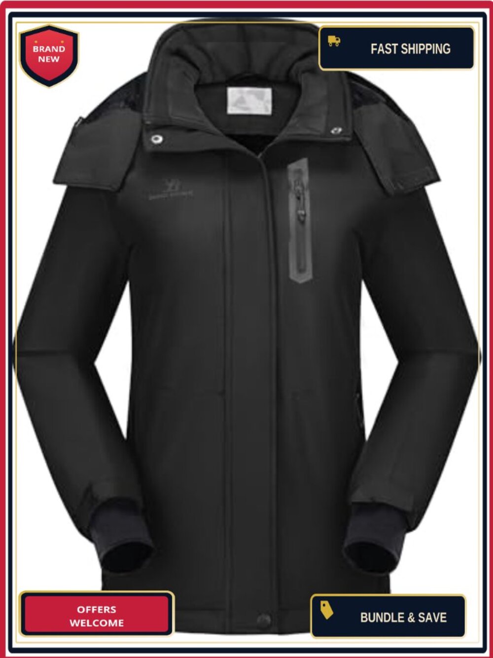 Women's Waterproof Ski Jacket Warm Winter Snow Coat Hooded Windproof Outdoor